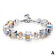 thumbnail image 1 of Pulsera de auroras boreales LUVCLS piedras de cristal cúbicas joyería 17,5 cm, 1 of 7