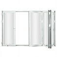 thumbnail image 3 of KaMic 120" x 96" 4 Panels Aluminum Folding Door In White, One Door Right Swing Out Three Door Folded From Left To Right, 3 of 3