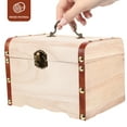 thumbnail image 3 of 1Pc Wooden Coin Case Change Case Wood Coin Box Piggy Bank for Kids Children, 3 of 9