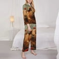 thumbnail image 3 of Balery Rose Cute Guinea Pig Conjunto de Pijama con Estampado para Mujer, Conjunto de Dos Piezas con Manga Larga, Ropa de Dormir Suave con Bolsillos, Pijamas Cómodos-Medium, 3 of 7