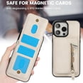 thumbnail image 2 of for iPhone 14 Case with 2-in-1 Detachable Magnetic Wallet 4 Card Slots and 1 Zipper Bag Compatible MagSafe and RFID Blocking Stand Wireless Charging-7 Color, 2 of 8