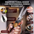 thumbnail image 6 of SpartaSake Premium Stainless Steel Kitchen Shears Sleeve Heavy Duty Food Scissors (Black/Orange), 6 of 8