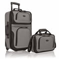 thumbnail image 1 of Set de equipaje U.S. Traveler Rio Rugged Fabric de tela expandible gris, 1 of 9