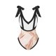 thumbnail image 3 of Gibobby Bañador de una pieza Bikini de talle para mujer Trajes de baño de dos piezas con realce sexy Traje de baño vintage Conjunto de bikini con estampa(Beige,M), 3 of 3