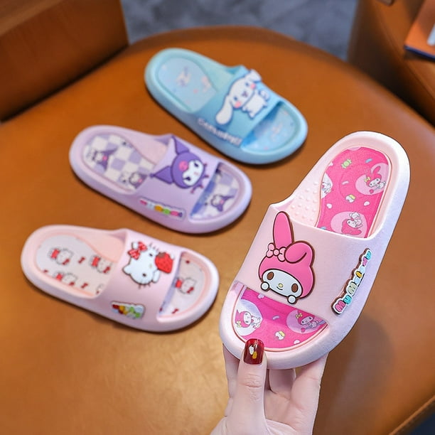 Sanrio Cartoon Children Slippers Anime Cute Hello Kitty Kuromi