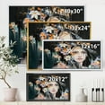 thumbnail image 4 of Designart 'Portrait Of A Young Woman With Flowers I' Modern Framed Canvas Wall Art Print, 4 of 5
