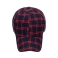 thumbnail image 5 of Yuanlong Unisex Baseball Cap Classic Plaid Flannel Sun Hat Adjustable Fall Winter Outdoor Daily Street Travel Head Cap, 5 of 5