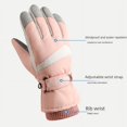thumbnail image 4 of Guantes de esquí para mujer, de invierno, con forro polar, gruesos, cálidos, con pantalla táctil, a prueba de frío, a prueba de viento, impermeables, guantes de ciclismo de algodón para hombre, 4 of 6