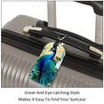thumbnail image 3 of Square 2Pack PU Leather Peacock Cruise Luggage Tag with Privacy Cover and Name ID Tag for Travel Handbags Backpacks Luggage Tags, 3 of 6
