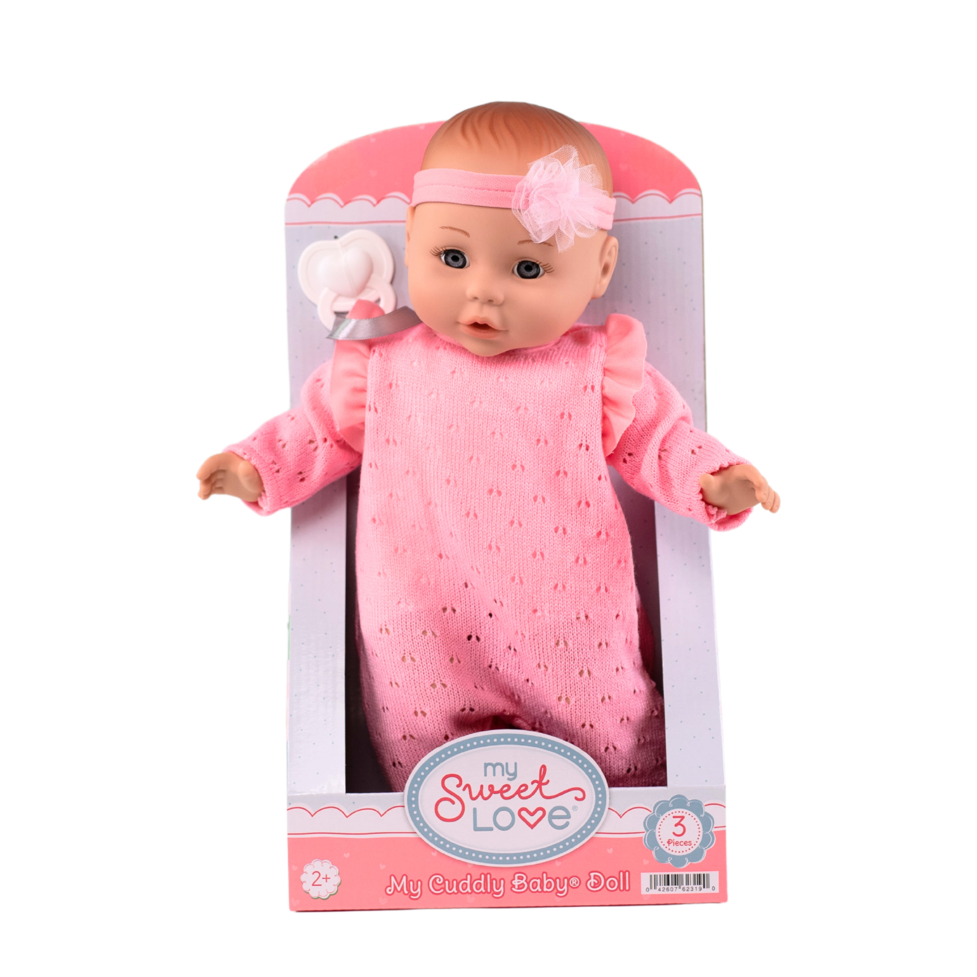 My Sweet Love My Cuddly Baby 14-Inch Soft Baby Doll with Pacifier, Pink Outfit & Removable Clothing