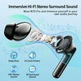 thumbnail image 4 of Wireless Bluetooth Earbuds, Noise Cancelling Headphones with Deep Bass Stereo, 38H Playtime, LED Display, Waterproof in Ear Buds Earphone with Mic for iPhone Android Sports Workout, Black, 4 of 7