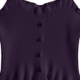 thumbnail image 4 of EnJoCho Girls Ribbed Knit Cam𝗂 Top Strap Button Front Spaghetti Strap Lettuce Fitted Sleeveless Crop Top for Kids Teens Blouse Girls Sleeveless Tank Top Holiday, 4 of 6