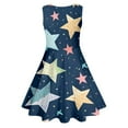 thumbnail image 5 of Robes de Printemps pour Filles Robe Évasée Sans Manches Teinture sur Nœuds Robe Déguisement Filles, 5 of 5