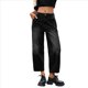 thumbnail image 1 of Pantalones Vaqueros de Mujer, Estilo Vintage, de Pierna y Tiro Medio, Holgados, Estilo Boyfriend, Hasta el Tobillo, Y2K Gris Negro XL, 1 of 9