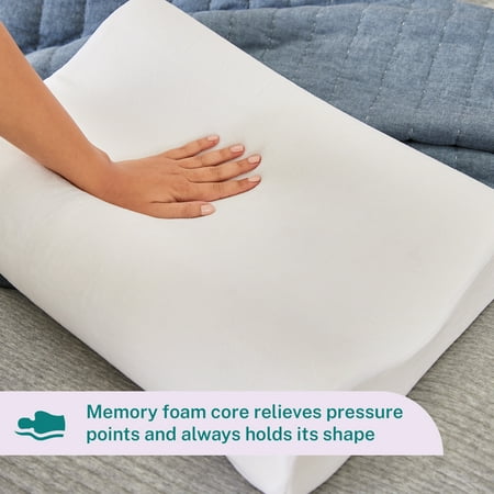 Sleep Innovations - Contour Memory Foam Queen Pillow - White