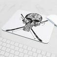 thumbnail image 5 of CafePress - Ski Skull Mousepad - Non-slip Rubber Mousepad, Gaming Mouse Pad, 5 of 6