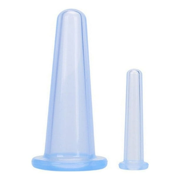 Kuymtek 2 Uds. Ventosas Silicona para Ventosas Ventosa para Cara Pierna Brazo Ventosa para Masaje (azul)