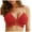 Red, variant on Women's Sexy Halter Bikini Top Handwork Knit Swim Tops Woven Tassel Cami Bra Bathing Suit