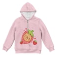 thumbnail image 4 of Pzuqiu Strawberry Hoodies for Kids Warm Fleece Children's Long Sleeve Sweatshirt Fashion Soft Fall Winter Clothes Versatile Lightness Practical Casual Clothes for Girls 4-5, 4 of 7