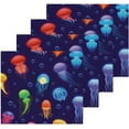 thumbnail image 2 of Coolnut Jellyfish Washcloths 4 Pack, Highly Absorbent Soft Cotton Fingertip Towels for Bathroom, Kitchen, Gym, Spa, Home Decor, 12 x 12 Inch Washcloth Gift, 2 of 7
