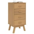 thumbnail image 2 of vidaXL Armoire de Chevet OLDEN Brun Bois Massif Pin, 2 of 5