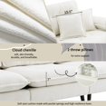 thumbnail image 3 of 106*66.5 inch L shaped Convertible Sectional Sofa, 4 Seat Tufted Couch Set with Two-tone Adjust Legs, Cloud Chenille Fabric, Movable Ottoman for Living Room, Apartment, Offices (White), 3 of 11