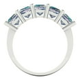 thumbnail image 5 of 2.5 ctw Wedding Band for Women - 14K White Gold Blue Moissanite Stackable Eternity Ring, 5 of 6