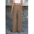 thumbnail image 4 of Women's Casual Wide Leg Dress-Pants, High Elastic Waisted in The Back Business Flowy Trousers with Pockets, 4 of 5