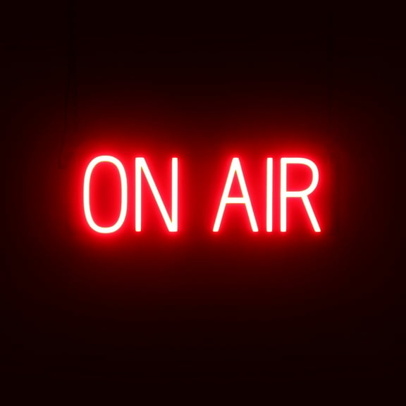 SpellBrite ON AIR LED Sign for Business. 20.6" x 6.3" Red ON AIR Sign Has Neon Sign Look With Energy Efficient LED Light Source. Visible from 500  Feet, 8 Animation Settings.