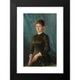 thumbnail image 2 of Jan Ciągliński 11x14 Black Modern Framed Museum Art Print Titled - Portrait of a Young Lady, 2 of 5