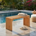 thumbnail image 5 of Hommoo Bamboo Dining Bench, 36" Farmhouse Entryway Bench for Indoor & Outdoor Use, Solid Wood Seating, Natural, 5 of 7