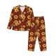 thumbnail image 1 of Balery Red Plaid Sunflower Conjunto de Pijama con Estampado para Mujer, Conjunto de Dos Piezas con Manga Larga, Ropa de Dormir Suave con Bolsillos, Pijamas Cómodos-Large, 1 of 7