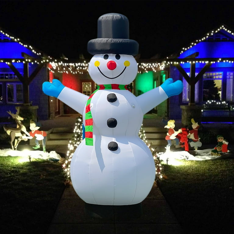 OZIS 13Ft Tall Christmas Inflatable Snowman with LED Lights Decorations -  Blow up Party Decoration for Indoor Outdoor Yard - Cute Fun Xmas Holiday 
