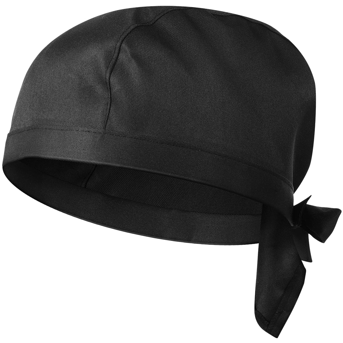 2 Fame Fabrics C24 Black Chef Beanie SkullCap Hat Cook Cap Mesh Top Nice 
