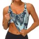 thumbnail image 3 of Balery Butterflies Skull Bows Sujetadores deportivos con espalda cruzada para mujer, acolchados, sin costuras, de alto impacto, ideales para yoga, gimnasio, entrenamiento y fitness.-X-Large, 3 of 8
