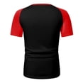 thumbnail image 2 of Mens T-Shirts Graphic Summer Short Sleeve Sports Color Block Raglan Sleeves Round Neck Casual Breathable Tshirt, 2 of 6