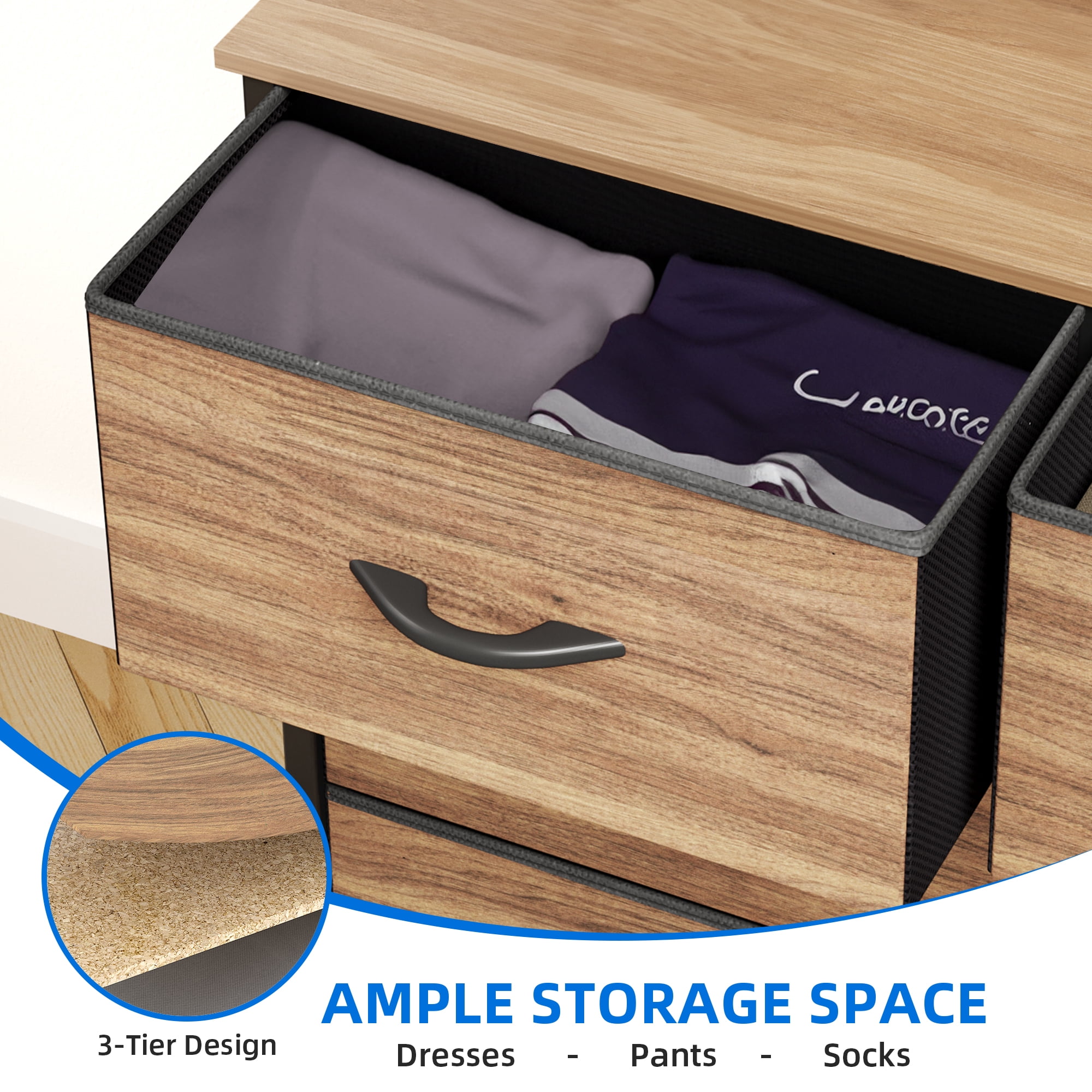 Uforic 8-Drawer Fabric Dresser for Adults, Chest of Drawers Storage Organizer for