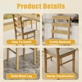 thumbnail image 3 of Homefun 5 Piece Solid Wood Dining Set Natural Wood Grain Rectangle Table 4 Chairs Farmhouse Kitchen Table Set, 3 of 7