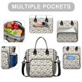 thumbnail image 2 of White Cartoon Colorful Dinosaurs Pattern Womens Lunch Box for Work,Insulated Large Lunch Bag for Tween and Teen,Loncheras Para Mujer,Leakproof Adult Lunch Bag for Work,Beach,Travel,Picnic,Camping, 2 of 7