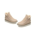 thumbnail image 3 of SIMANLAN Women Slip Resistant Ankle Booties Casual Round Toe Snow Boots Work Non Mid Top Beige 8, 3 of 9