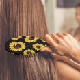 thumbnail image 4 of Hair Brush Sunflower Cushion Base Hair Brushes Touch Paddle Oval Hairbrush, 4 of 7