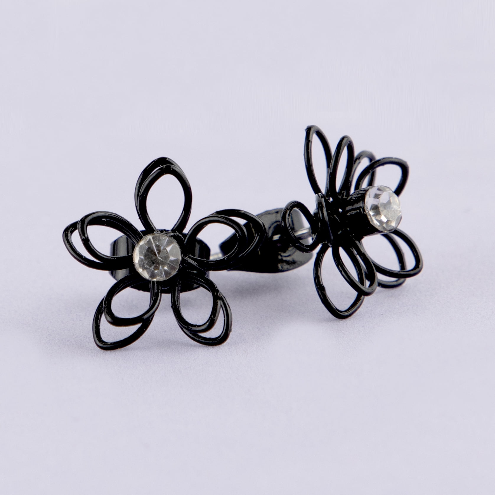 Claire's Teen Girls Metal Tone Flower Stud Earring Set, 4-Pack, Sensitive Solutions