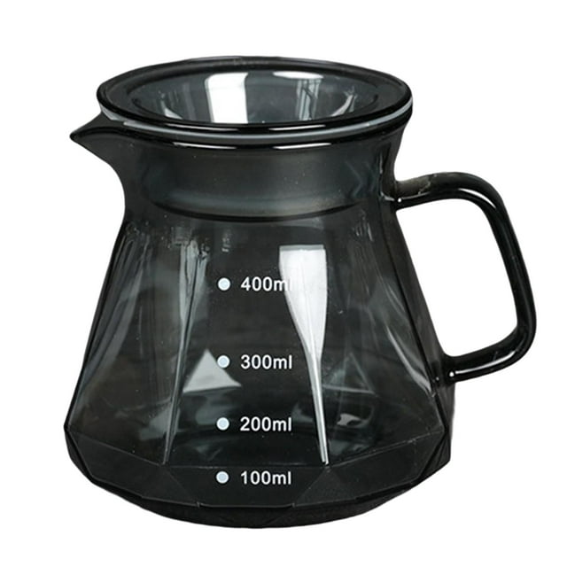 veasfak Cafetière Résistante à la Chaleur, Théière Cafetière pour Infusion Manuelle de Café et de Thé, Verre 450 ml