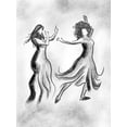 thumbnail image 2 of Prime, Marcus 19x24 White Modern Wood Framed Museum Art Print Titled - Dancing Friends 3, 2 of 4