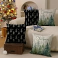thumbnail image 5 of Christmas Pillow Covers 18x18 Inch Set of 2 White Lines Christmas Tree Decorative Black Throw Pillows Winter Christmas Decor for Home Couch ST-008A18, 5 of 6