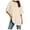 Beige, variant on Women Classic Crew Neck Short Sleeve T Shirt Basic Casual Top Loose Fit Plus Size Solid Color Tee Summer Tops For Women Blue