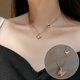 thumbnail image 4 of HIYEE-collar con colgante de trébol de cuatro hojas en forma de corazón, cadena de clavícula de acero inoxidable, plegable, magnético, Retro, dijes de Gargantilla abierta, 4 of 4