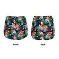 thumbnail image 5 of Vsdgher Colorful Flowers Print Women's Running Double Layer Shorts High Waisted with Pockets Elastic Yoga Workout Athletic Gym Sports, 5 of 8