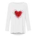 thumbnail image 4 of Économies d'Été! Aqestyerly Chandail Décontracté pour Femmes de la Saint-Valentin Imprimé à Manches Longues Col Rond, 4 of 4