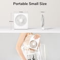 thumbnail image 2 of JISULIFE Small Desk Fan, Portable USB Rechargeable Fan, 160° Tilt Folding Personal Mini Fan with 4500mAh Battery, Strong Wind, Ultra Quiet, 4 Speed Modes for Office, Home, Camping - White, 2 of 6